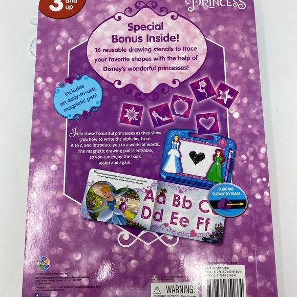 Disney Princess Learn to Write ABC Read & Doodle - Picture 3 of 6